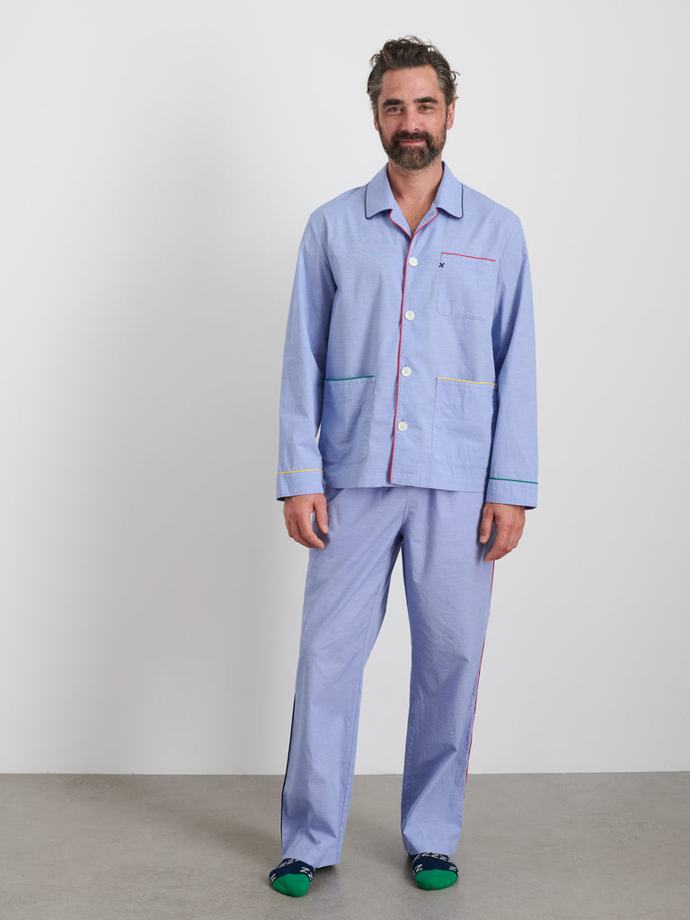 Azuma.<23AW> ’S PAJAMA SHIRT Buy Supreme Stripe Short-Sleeve Pajama Shirt 'Light Blue' - SS25S7