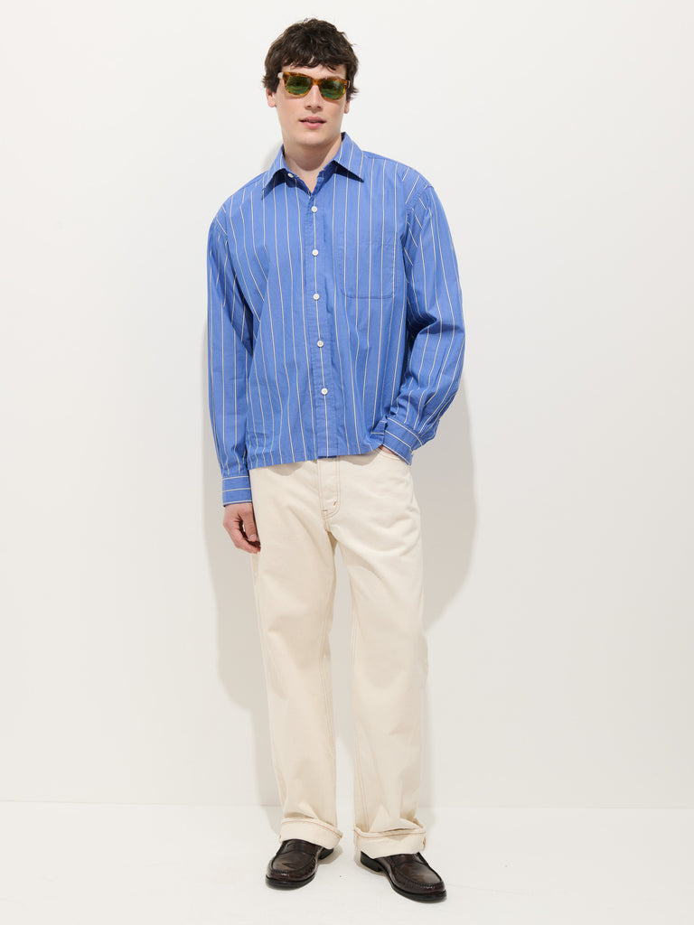 Franklin Striped Shirt In Cotton Poplin – Alex Mill