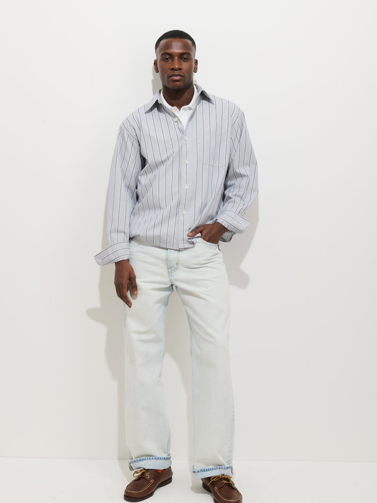 Franklin Striped Shirt In Cotton Poplin – Alex Mill