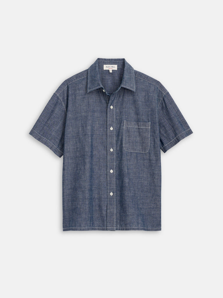 Franklin Short Sleeve Shirt In Chambray – Alex Mill