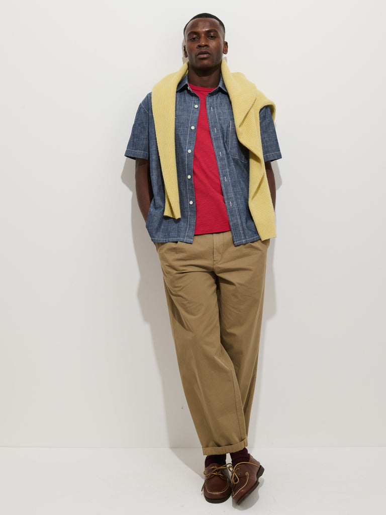 Franklin Short Sleeve Shirt In Chambray – Alex Mill