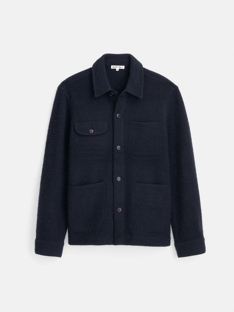 未使用　ARTISAN embroidery wool jacket black Work Jacket In Merino Wool Knit – Alex Mill