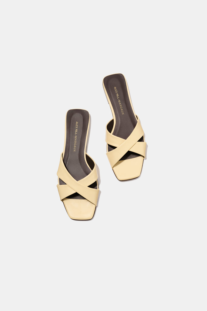 Alex Mill x Margaux: The Selene Flat Sandal - Butter Nappa