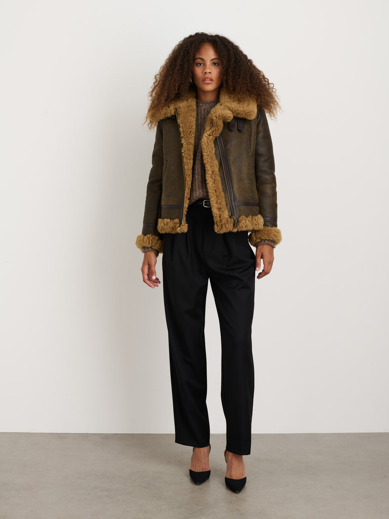 Owen Barry x Alex Mill Amy Aviator Shearling Coat