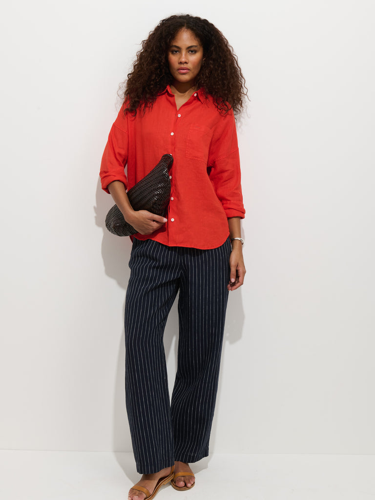 Hudson Pinstripe Pant In Linen – Alex Mill
