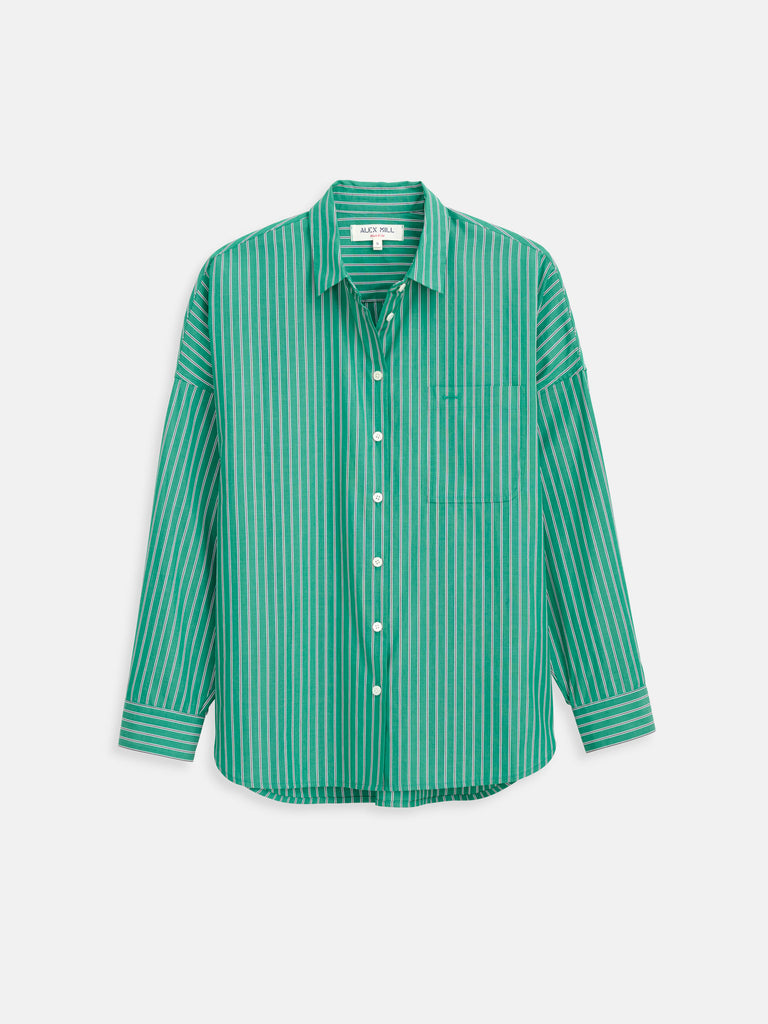 Jo Striped Shirt In Cotton Poplin – Alex Mill