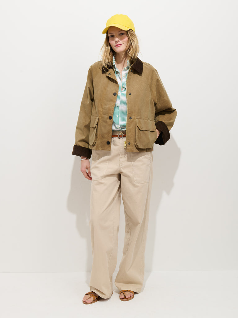 Chiltern Cropped Jacket In Waxed Canvas – Alex Mill