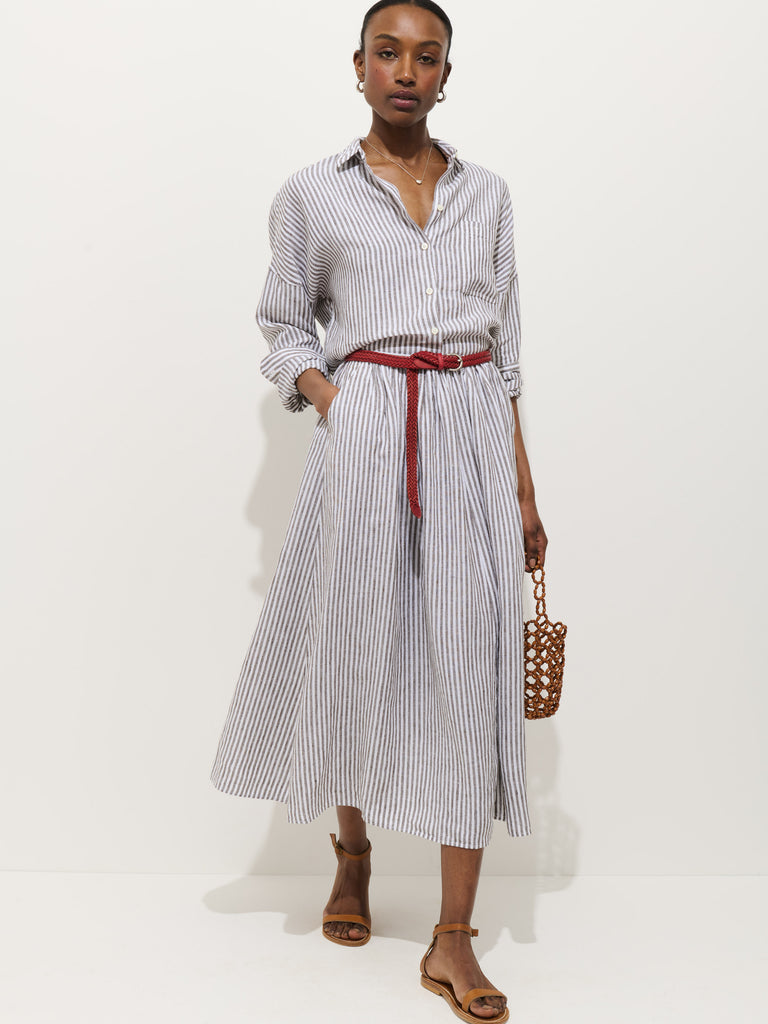 Jo Striped Shirt In Linen – Alex Mill