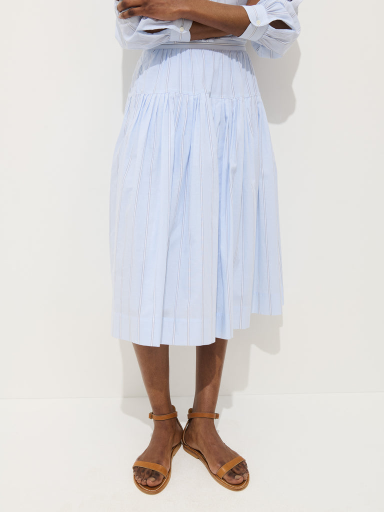 Hannah Striped Skirt In Cotton Voile – Alex Mill