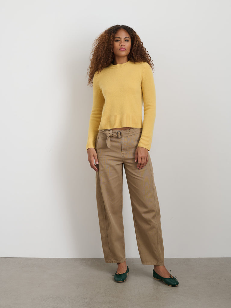 ニット/セーター she tokyo Alma Fur Cashmere yellow AZUL BY MOUSSY | カシミヤミックスクルーネックニット (ニット