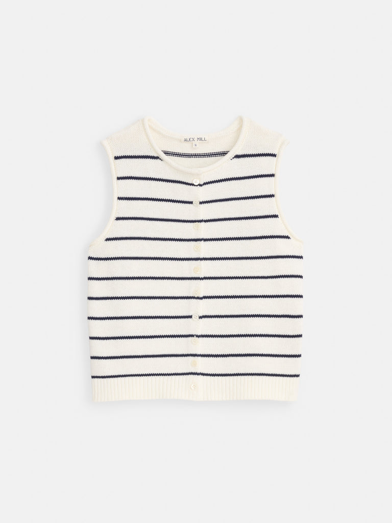 Taylor Striped Vest in Cotton – Alex Mill