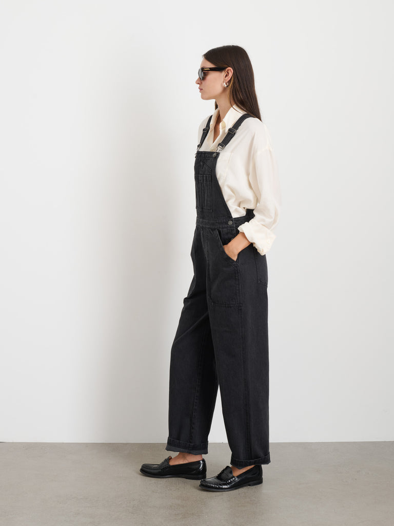 Lili Overall In Black Denim – Alex Mill