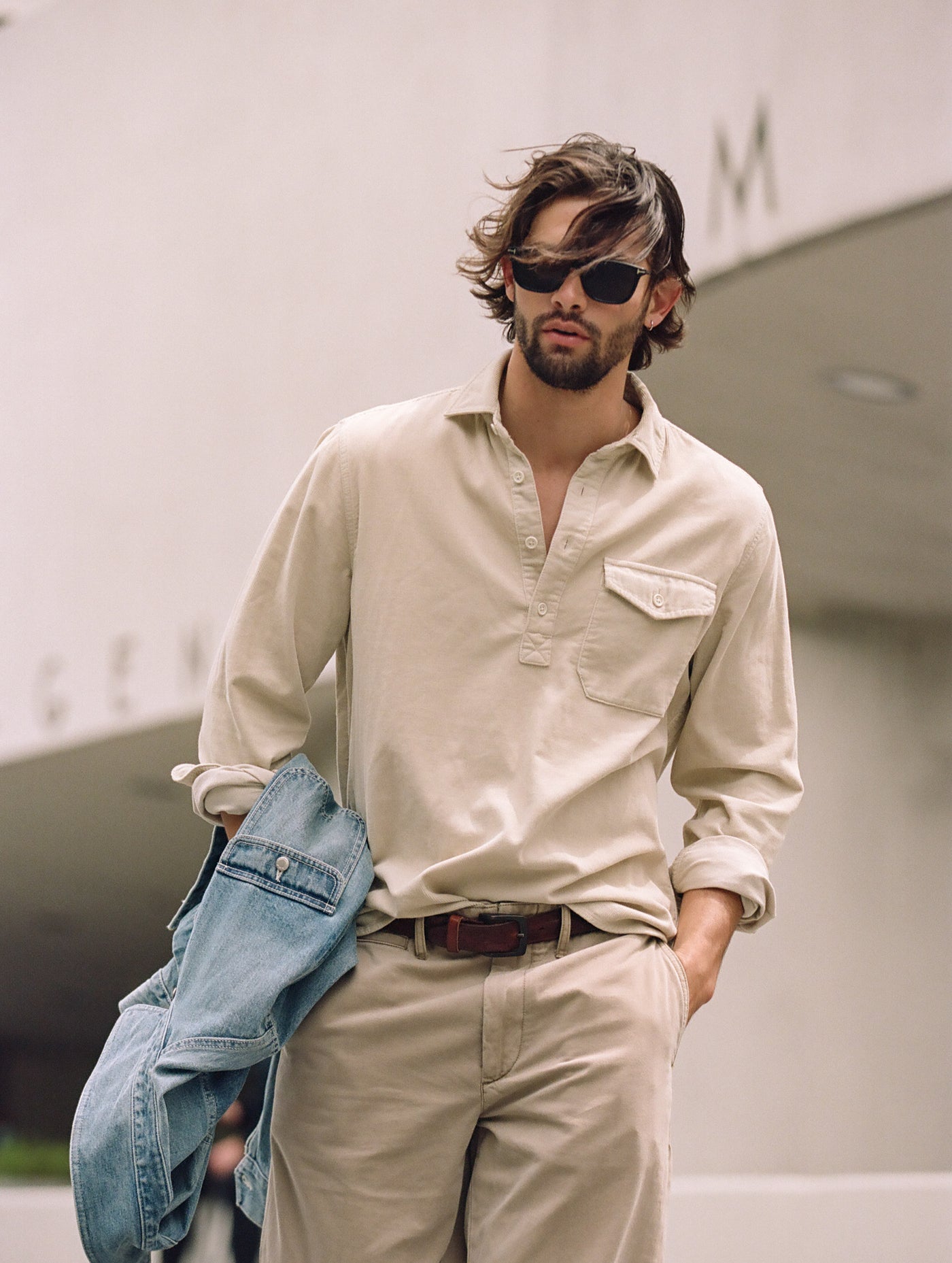 Carter Popover Shirt In Fine Wale Corduroy