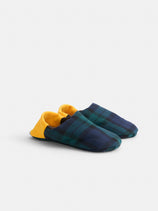 Merippa Wool Tartan House Shoes In Blackwatch Yellow
