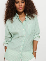 Jo Shirt In Double Gauze Stripe