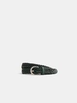 Dragon Diffusion Woven Leather Belt In Forest