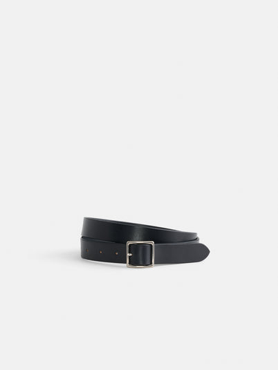 Maximum Henry Albert Slim Square Belt In Black