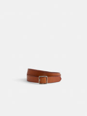 Maximum Henry Albert Slim Square Belt In Brown