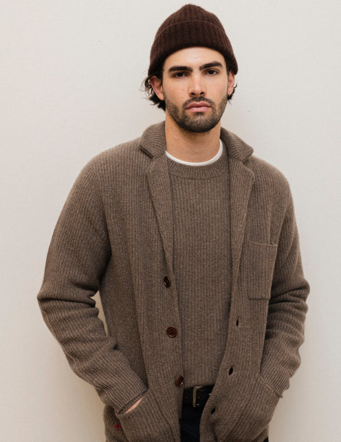 Mitchell Cardigan In Washed Cashmere