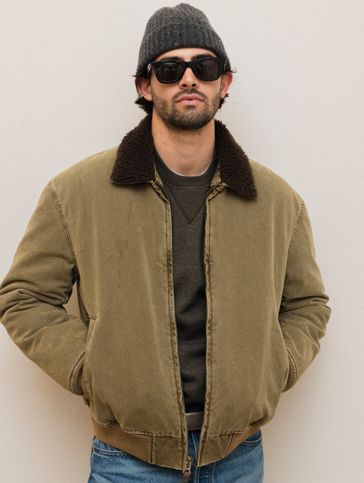 Flight Jacket In Canvas