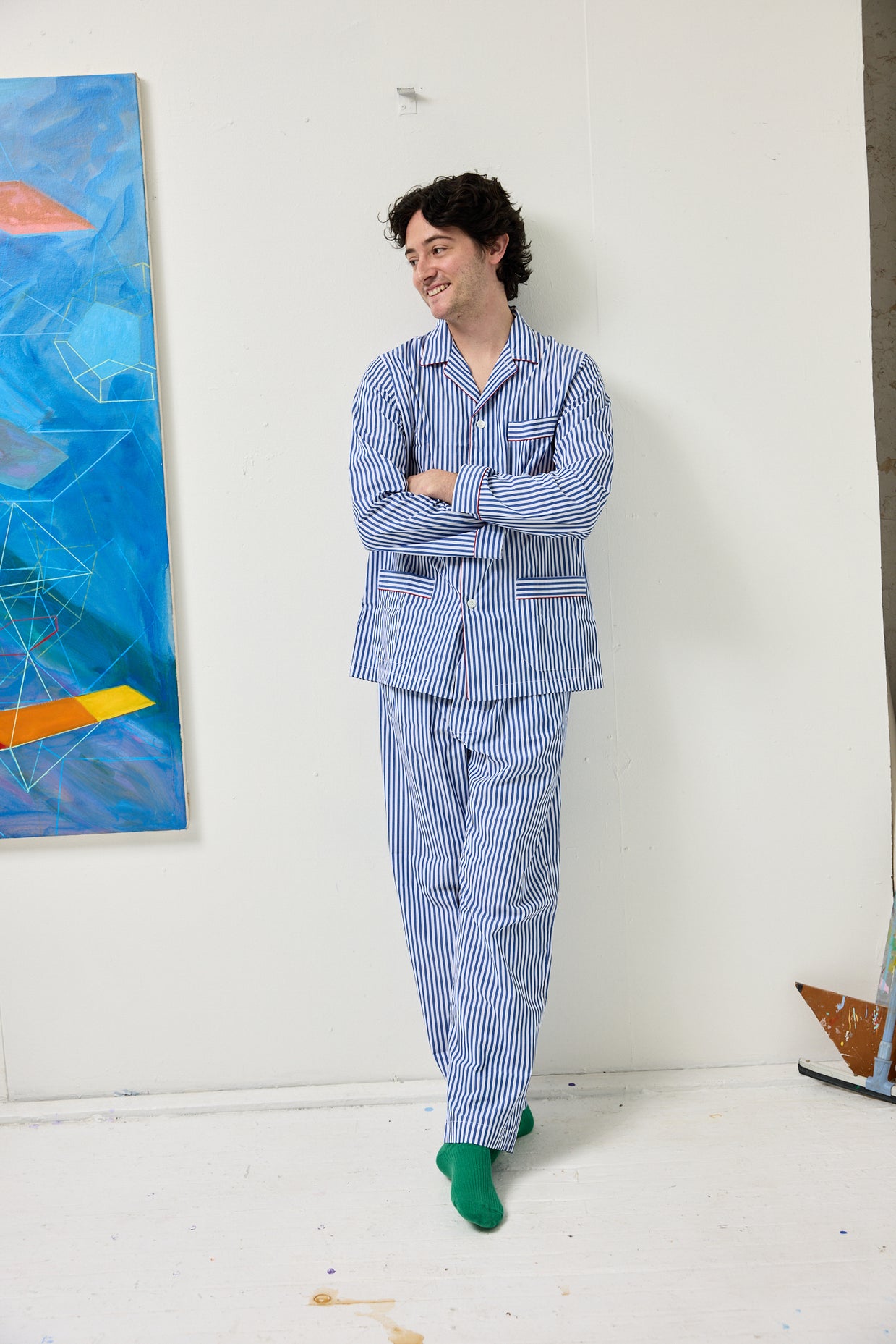 Schostal x Alex Mill Striped Long Sleeve Pajama Set