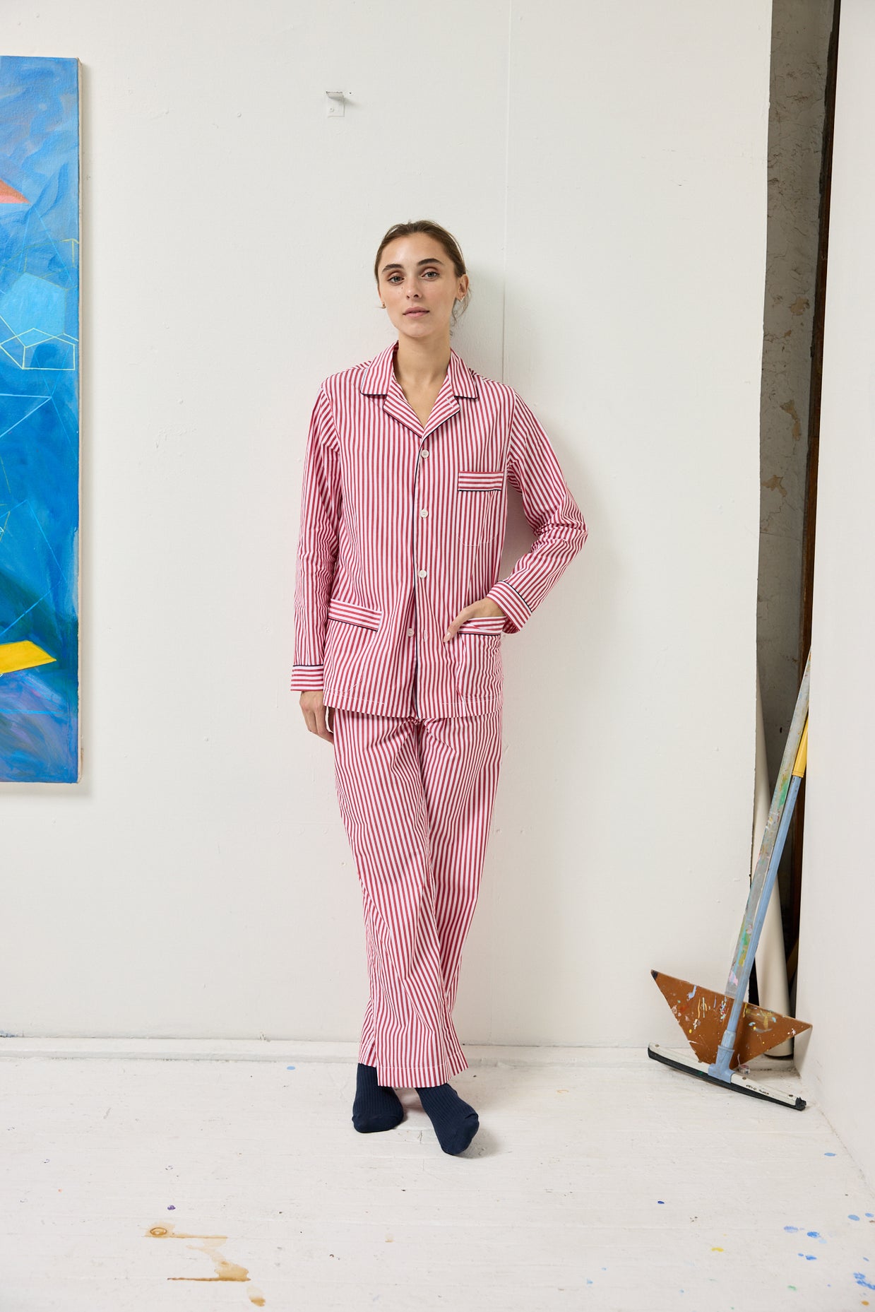 Schostal x Alex Mill Striped Long Sleeve Pajama Set