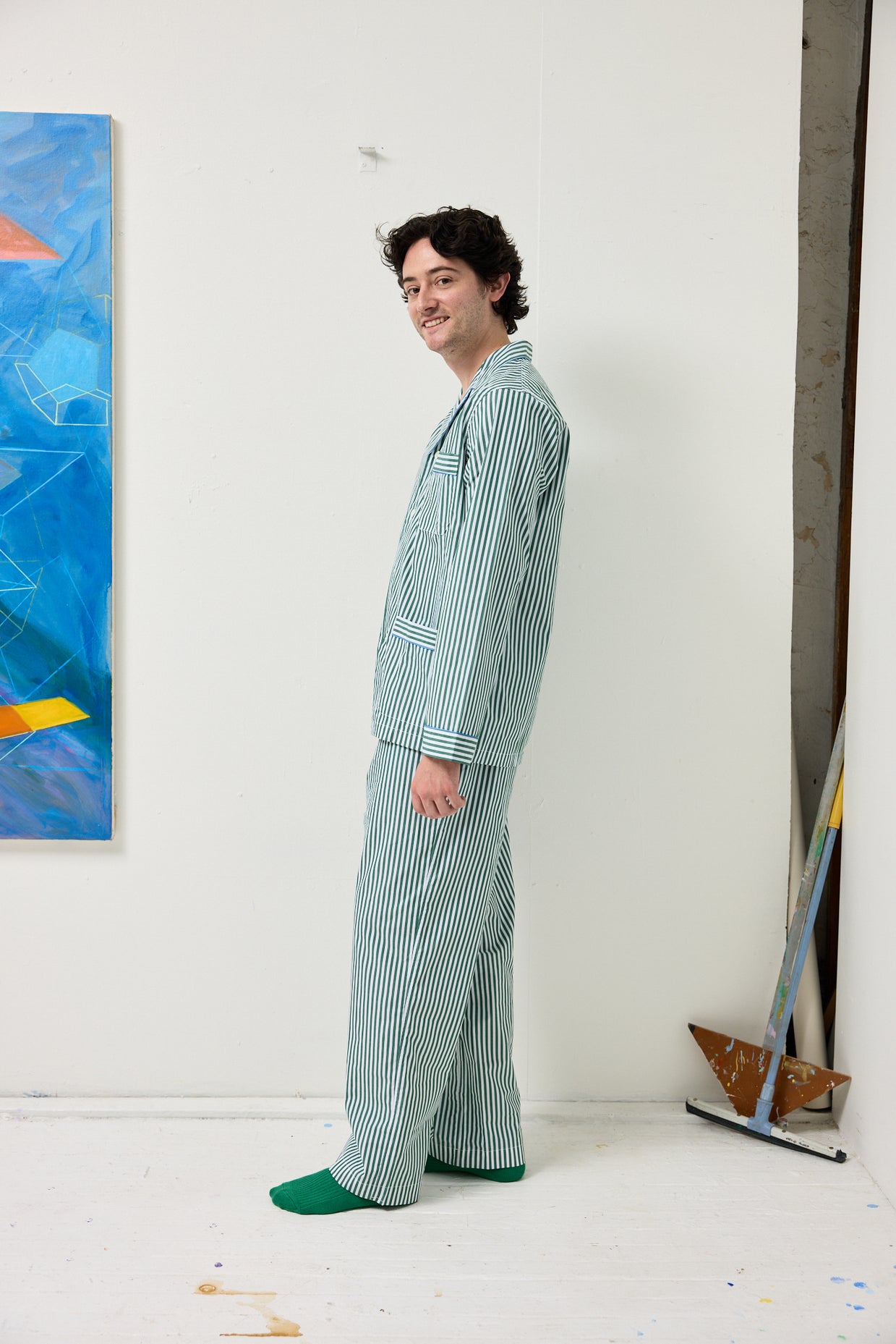 Schostal x Alex Mill Striped Long Sleeve Pajama Set