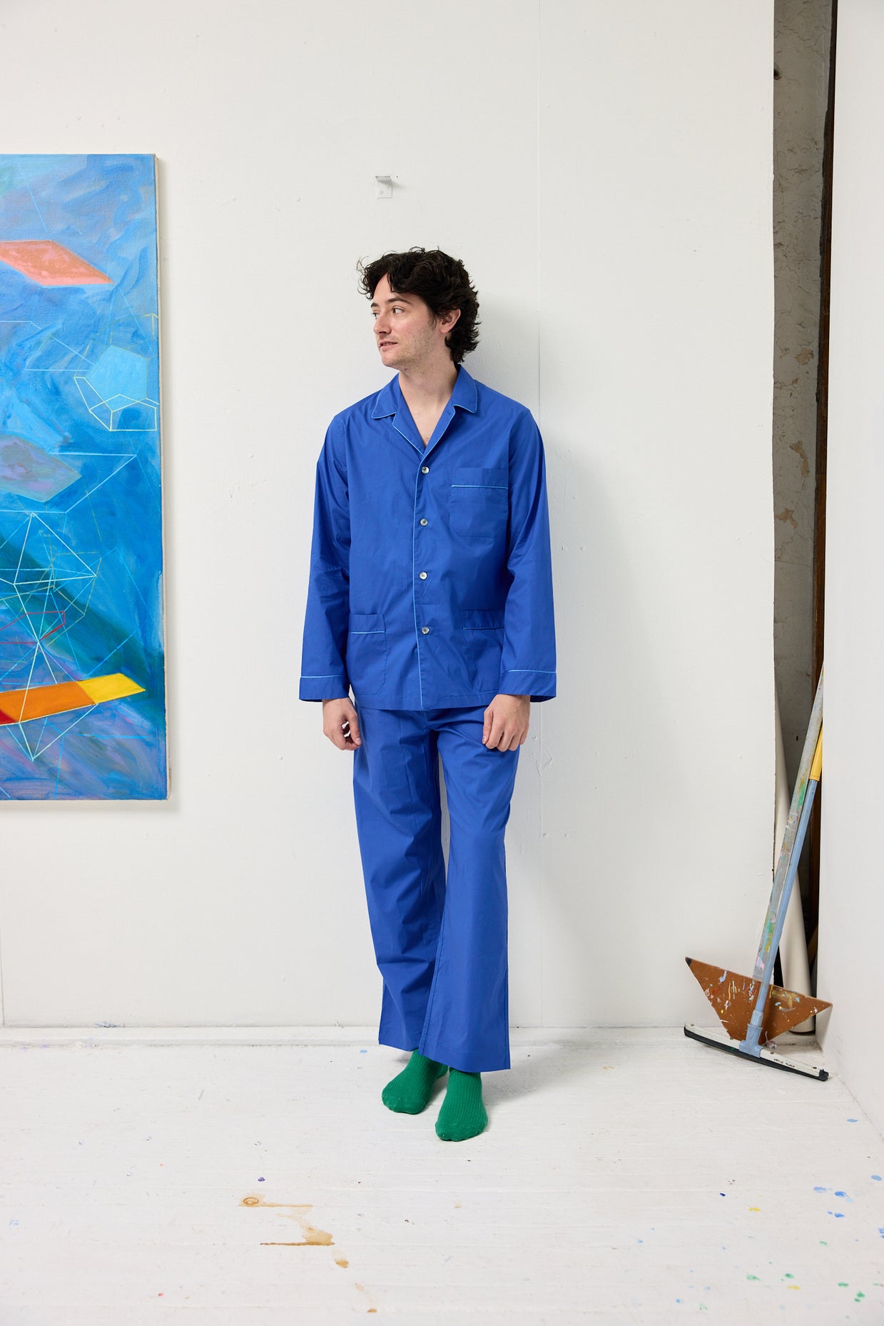 Schostal x Alex Mill Solid Long Sleeve Pajama Set