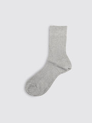 Maria La Rosa Bio Cotton Ribbed Socks In Grey