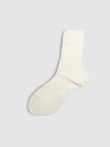 Maria La Rosa Bio Cotton Ribbed Socks In White