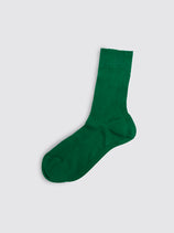 Maria La Rosa Bio Cotton Ribbed Socks In Green