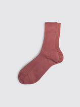 Maria La Rosa Bio Cotton Ribbed Socks In Pink