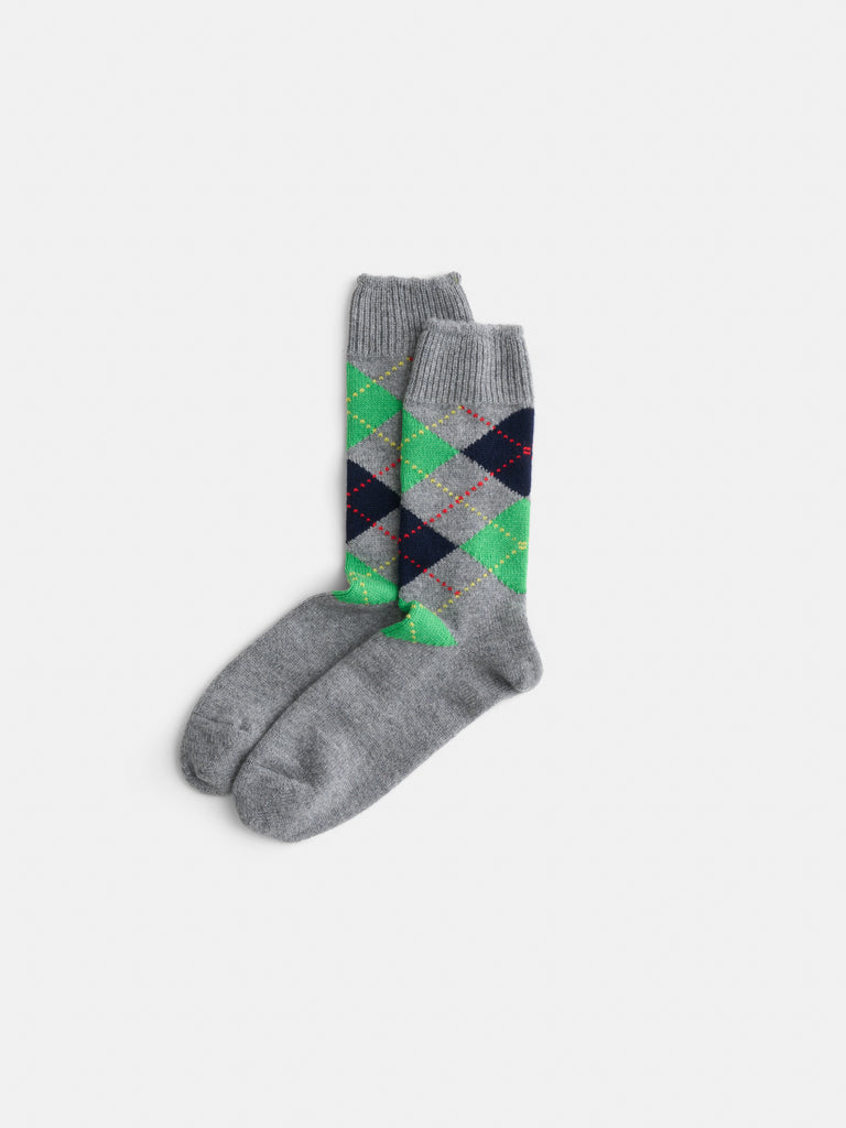 Argyle Sock In Cashmere