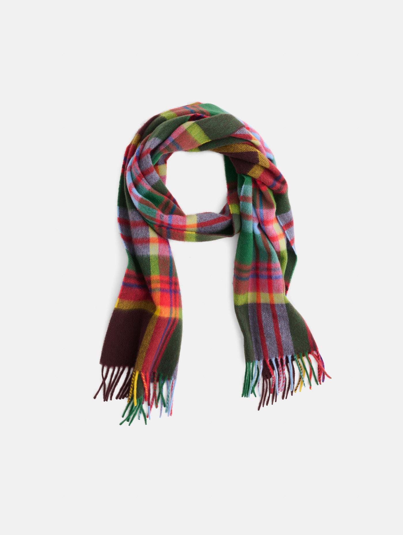 Joshua Ellis Plaid Scarf In Cashmere