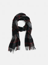 Joshua Ellis Paid Scarf In Cashmere