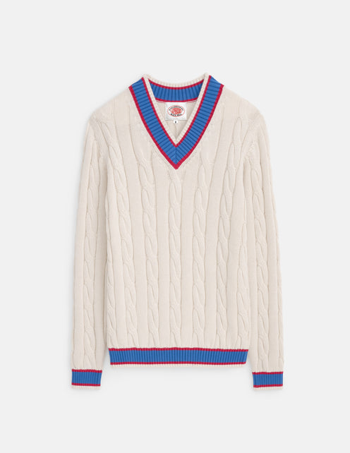 J.Press x Alex Mill Cricket Cable Sweater In Cotton