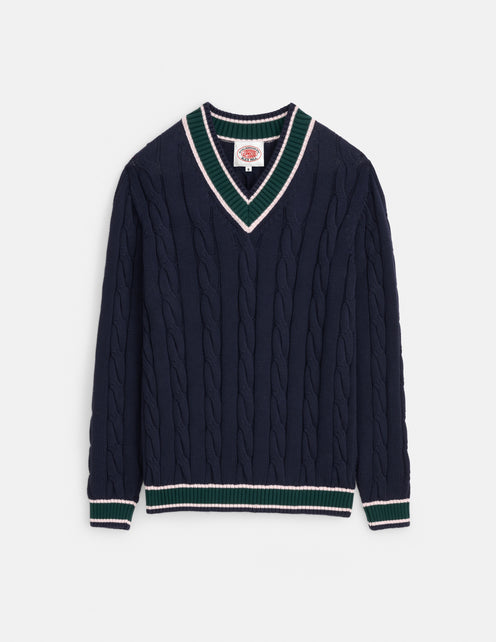 J.Press x Alex Mill Cricket Cable Sweater In Cotton