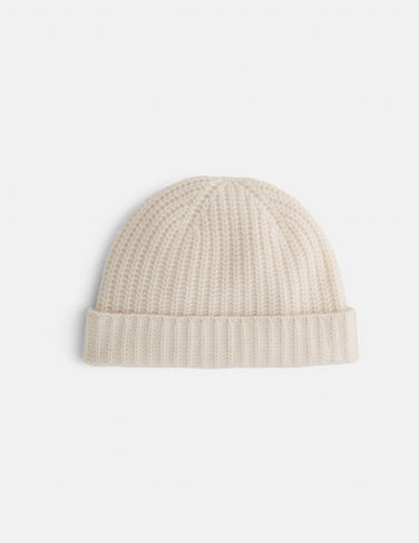 Cashmere Beanie In Chalk