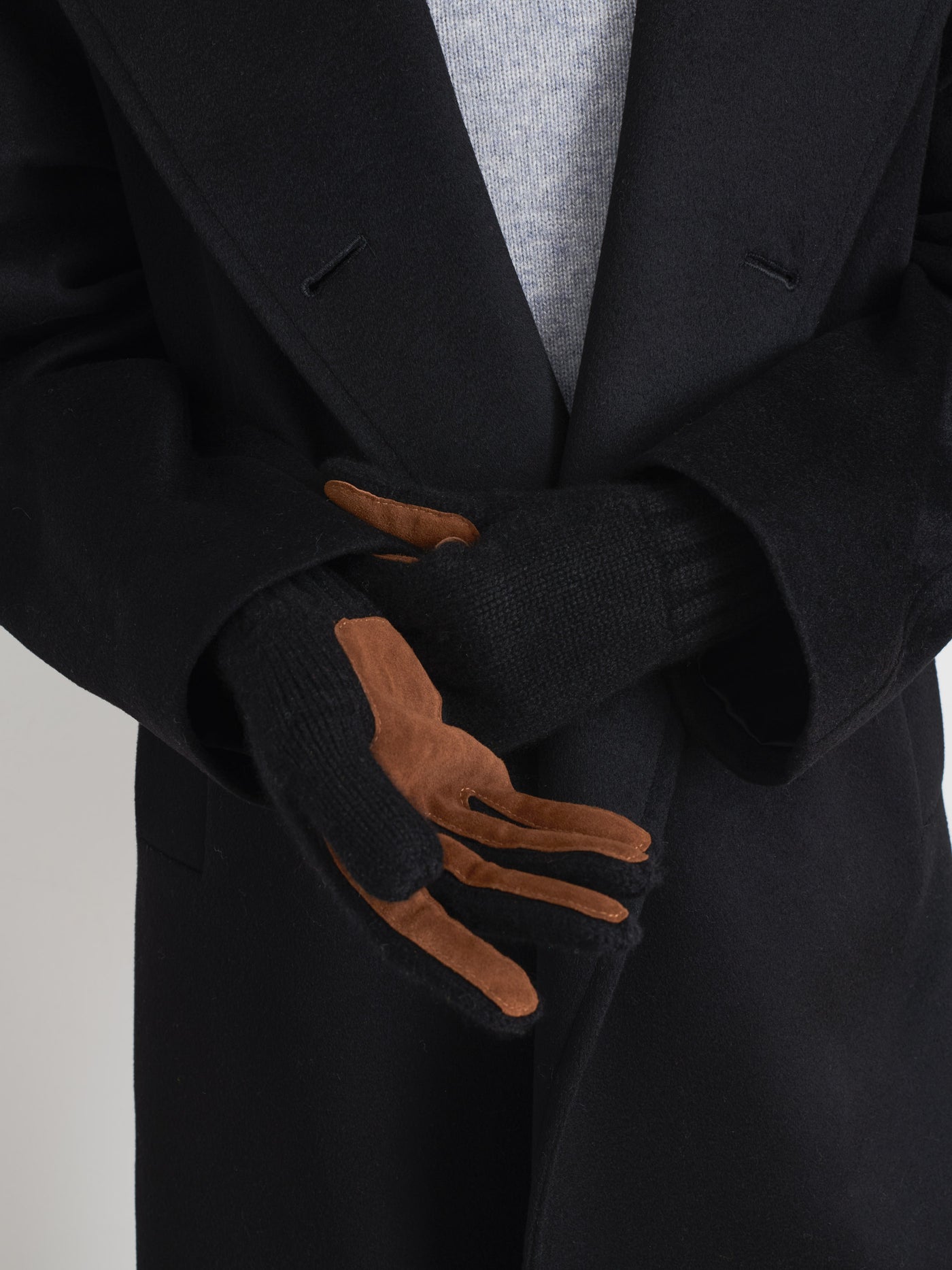 Cashmere Leather Palm Gloves