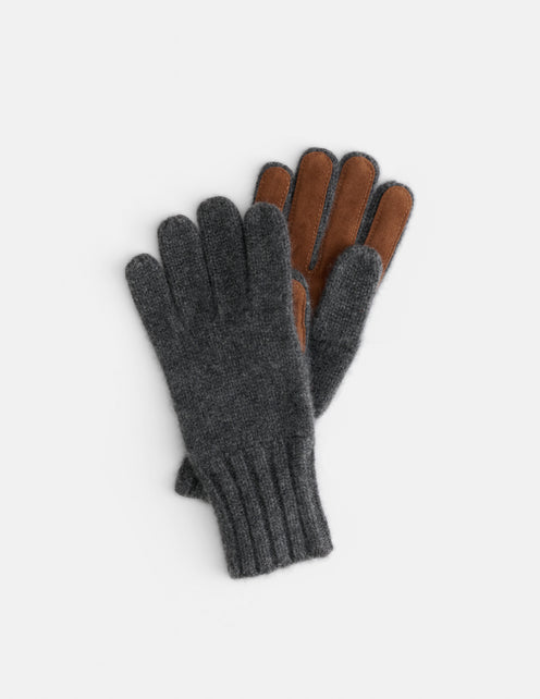 Cashmere Leather Patch Gloves