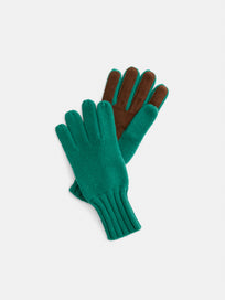 Cashmere Leather Palm Gloves