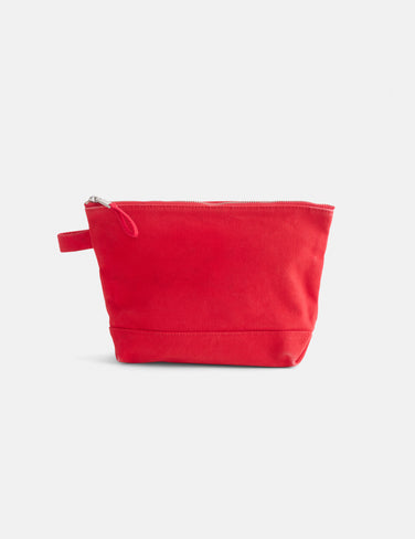 Canvas Travel Pouch In Red
