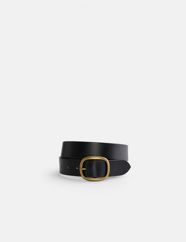 Maximum Henry Wide Oval 1 5 Belt With Brass In Black