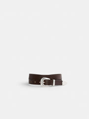 Maximum Henry Slim 3 Piece 1 Belt With Silver In Brown
