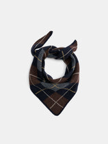 Flynn Argyle Handkerchief Scarf in Wool