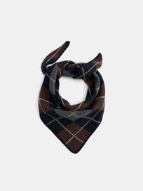 Flynn Argyle Handkerchief Scarf in Wool