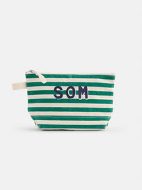 The Painted Perfect Striped Canvas Pouch