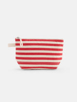 The Painted Perfect Striped Canvas Pouch