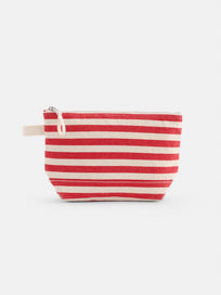 The Painted Perfect Striped Canvas Pouch