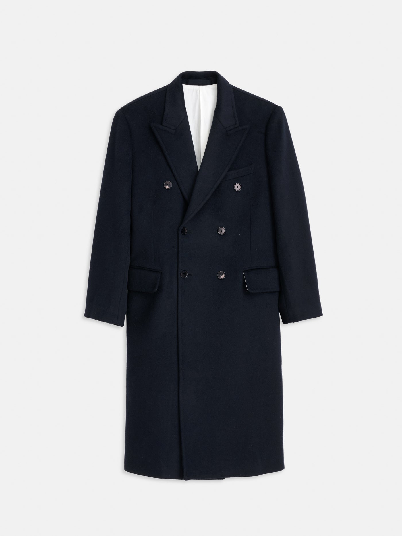 Double Breasted James Coat In Wool